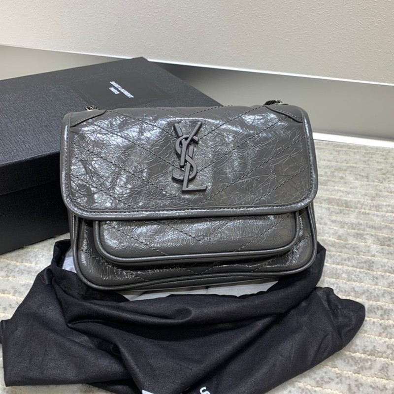 No. 1 in cumulative total sales! Saint Laurent Shoulder Bag Replica Niki Medium Crinkle Vintage Leather 2 Models 6331580EN0430