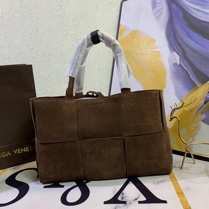 Extremely rare! Bottega Veneta Zaarco Tote Replica Burnt Amber Calf Leather bos13742