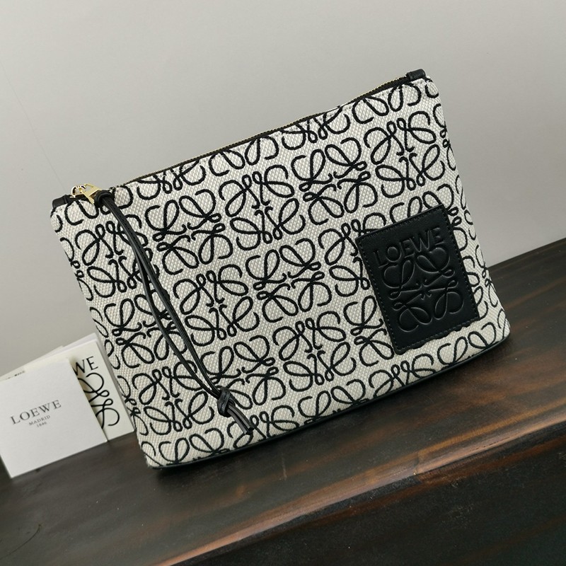 21-22AW Loewe Anagram Replica Oblong Pouch Clutch Bag C730C63X15