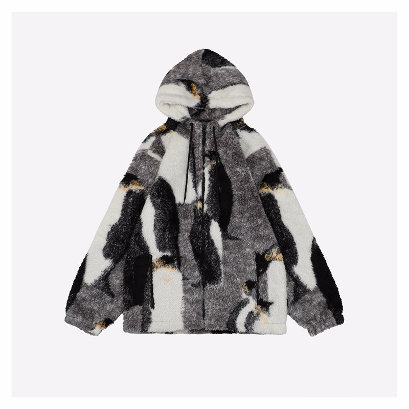 Cute Supreme Replica ★ Penguin Fleece Jacket ★ Hooded Sha18788