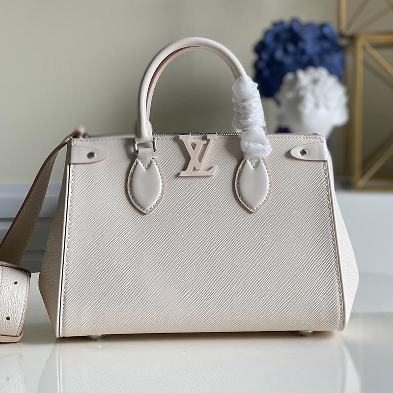Sale New Louis Vuitton Grenelle Tote PM Replica Epi Beige vud45361