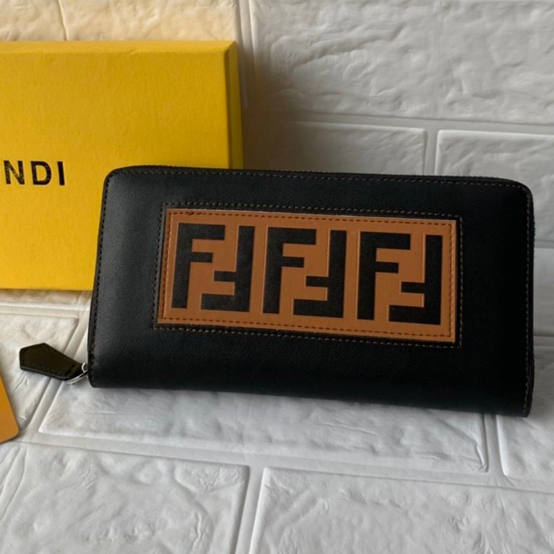 Best Price Challenge Fendi Zip Around Long Wallet Replica Black Bag Bugs Zipper Wallet Customized feg91674