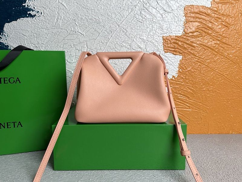 No customs duties Bottega Veneta Point Replica Top Handle Small Bag ★ Flamingo Pink boh81584