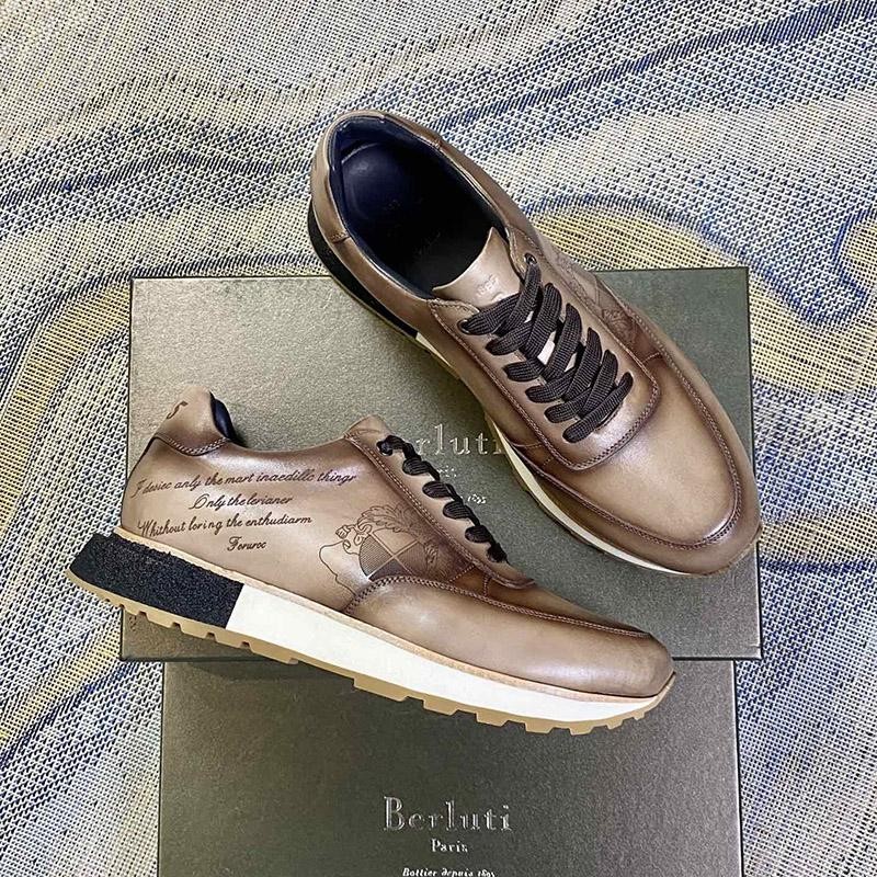 Hard to find! Berluti leather sneaker replica, grade N, Playtime Scritto bev24074