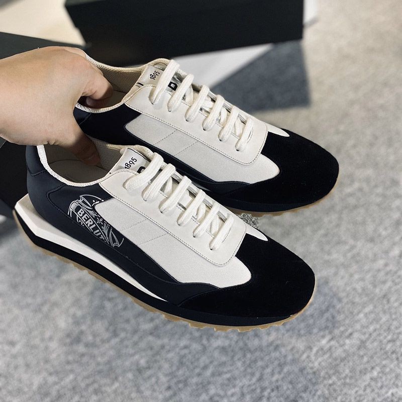 Berluti Sneakers Replica ◆ High Quality Scritto Leather x Nylon Beautiful Sneakers ber58336