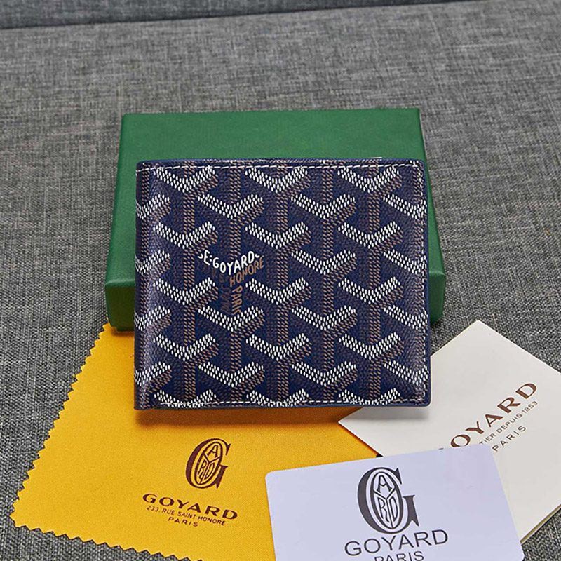 Very popular! [Goyard] Herringbone pattern bi-fold wallet copy coin case Goz54302