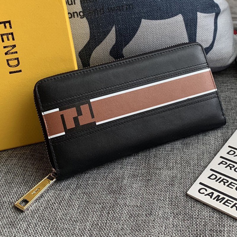 No. 1 in cumulative sales! Fendi replica lamb leather peekaboo logo card zipper wallet customization feg58318