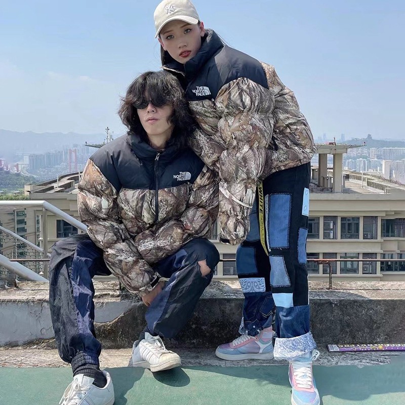 ?Nuptse Fake Supreme North Face Down Leather Down Jacket Shy65896