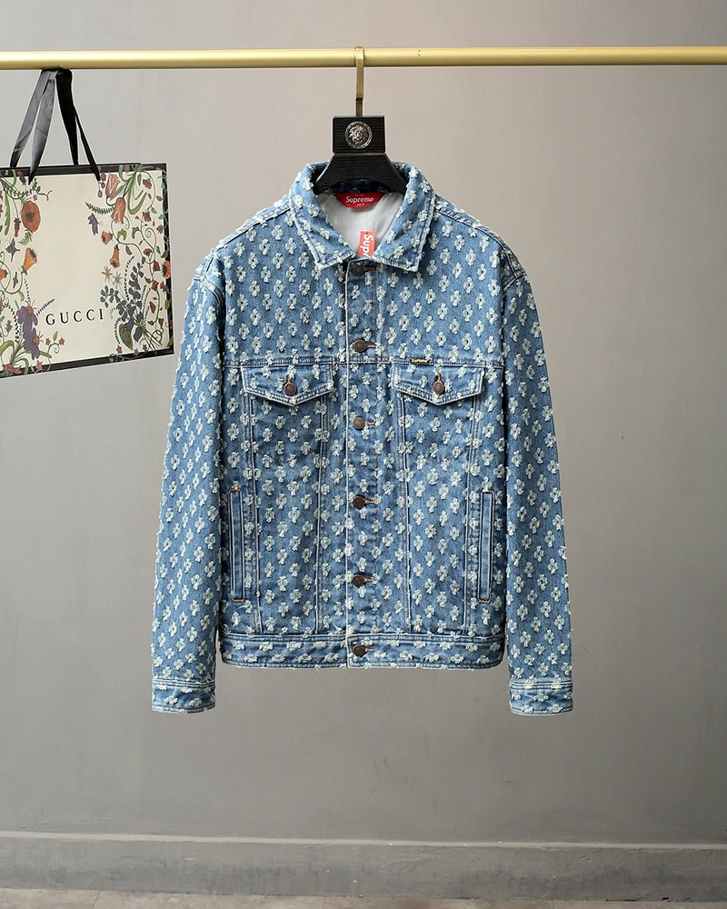 #1 in cumulative sales! Supreme Perforated Denim Trucker Jacket 3 colors Sht66972