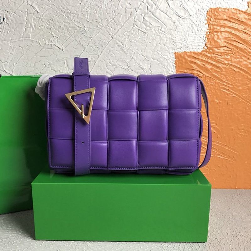 ☆Super popular☆Bottega Veneta Padded Cassette Replica Shoulder Bag Royal Purple bov03999