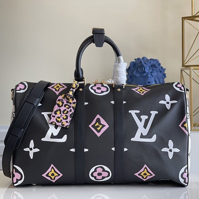 Free shipping Louis Vuitton Keepall Bandouliere 45 Leopard M58656