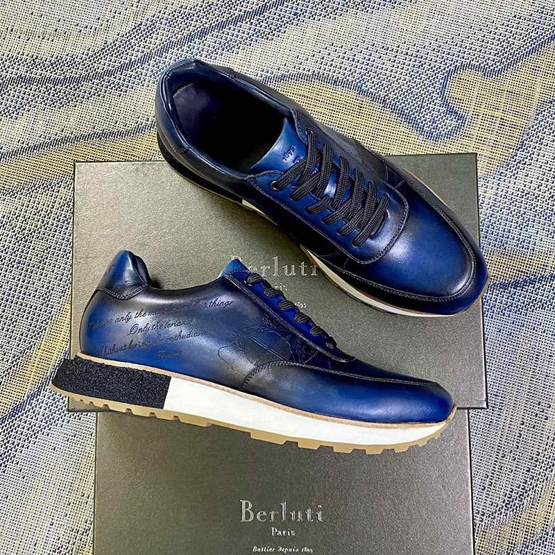 First come, first served? Berluti Playtime Scritto Leather Sneakers bev63346