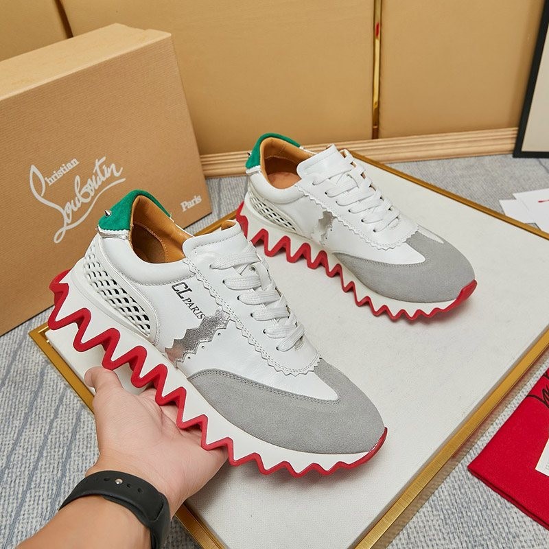 [Not available in Japan] Louboutin Replica LOUBISHARK Refreshing White ★ Sneakers Rux78311