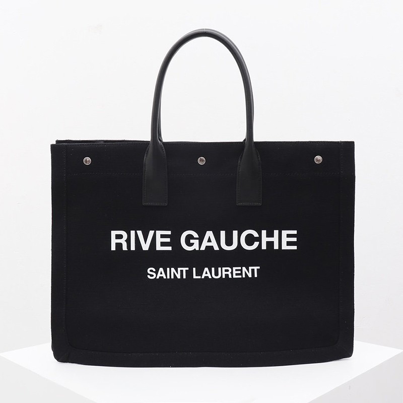 Best Price Challenge [Saint Laurent Tote Bag Replica] Rive Gauche Coated Linen Tote Bag Sae74429
