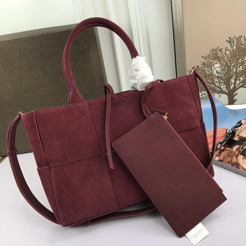 Bottega Veneta Zaarco Tote Replica Red Calf Leather BOP02180