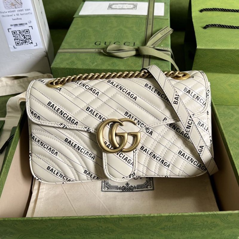 Extremely rare! Gucci Balenciaga replica [GG Marmont] The Hacker Project small bag 443497UK5AT9099