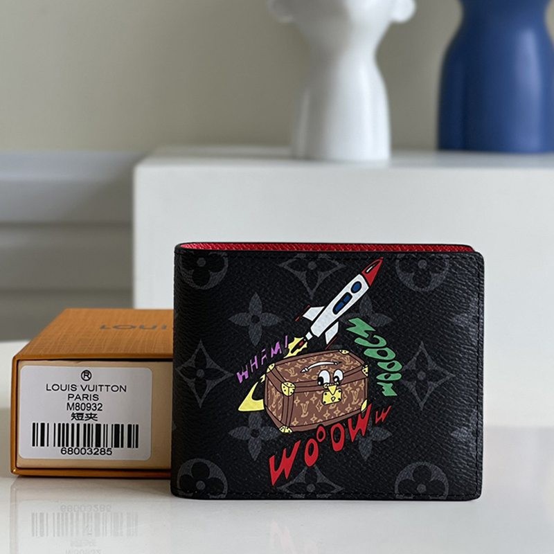 New Spring Items Louis Vuitton Monogram Eclipse Multiple Wallet Replica M80930