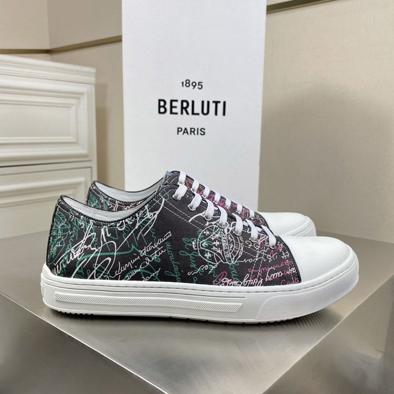 Battle for Berluti sneakers 21ss*Scritto canvas low cut bec15425