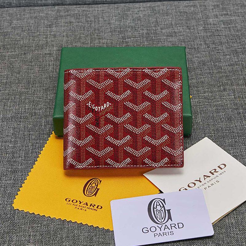 Hard to find [Goyard] Herringbone pattern bi-fold wallet coin case fake Gor97961