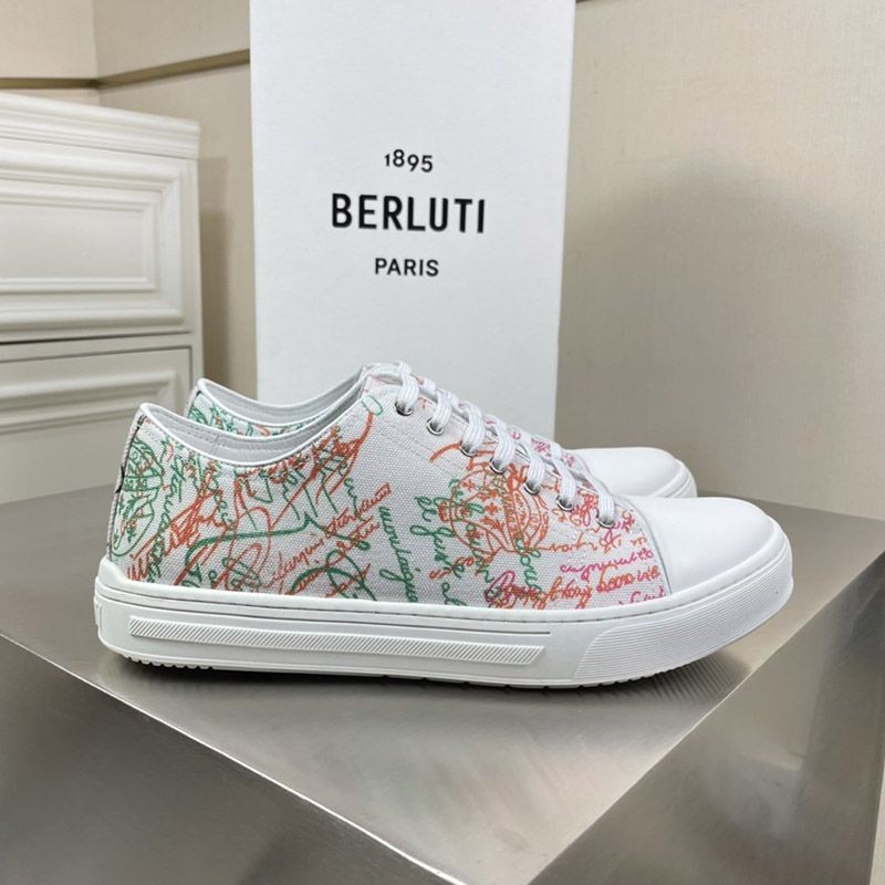 Very popular! Berluti sneakers 21ss*Scritto canvas low cut bew80397