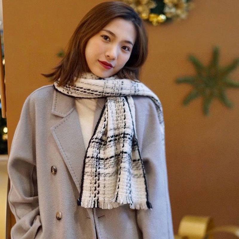 Sold out popular Chanel wool check scarf/stole replica shx53228