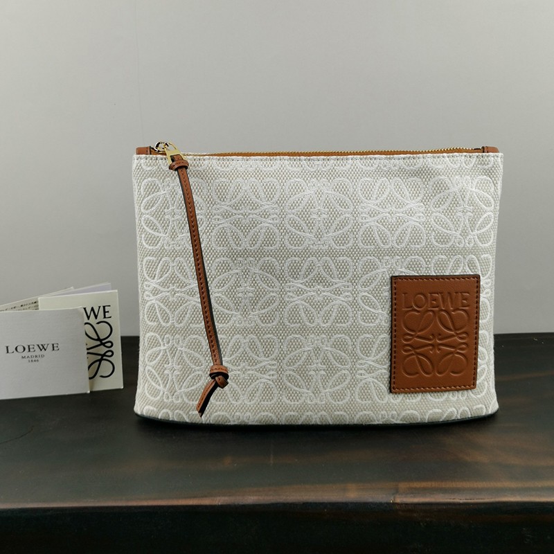 Best Price Challenge Loewe Anagram Fake Oblong Pouch Clutch Bag LOP87175