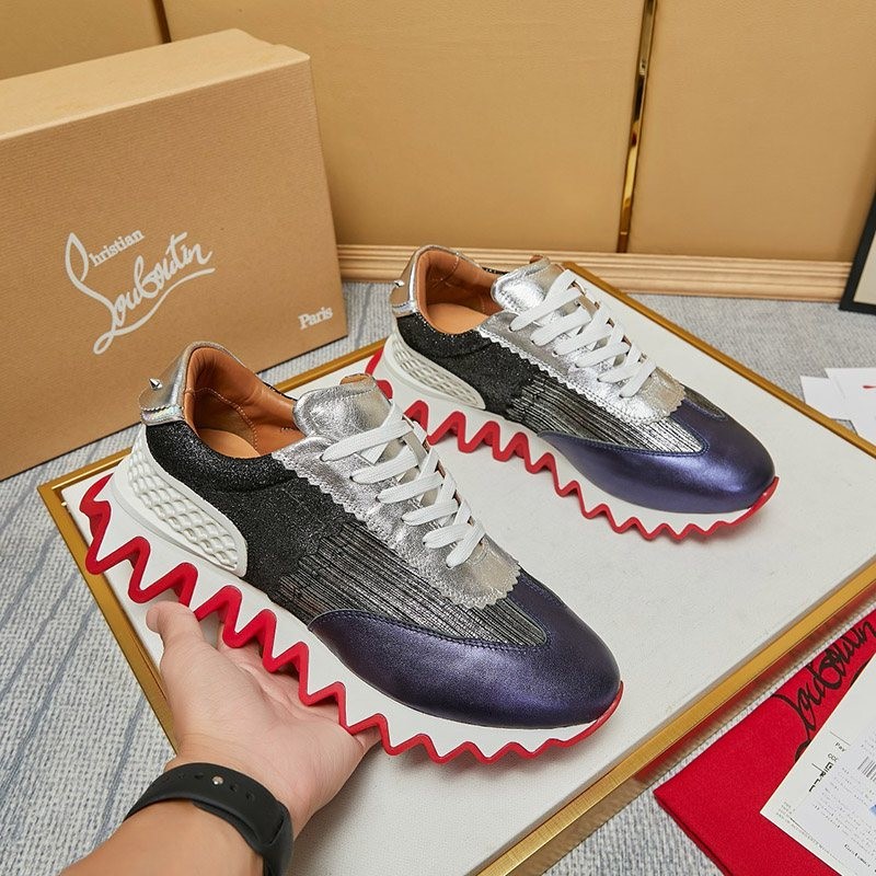 Very popular! Louboutin replica LOUBISHARK refreshing purple ★ Sneakers fake Ruf83440