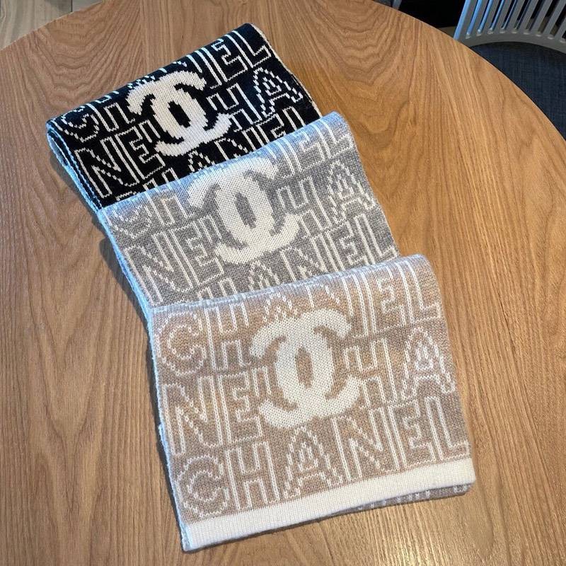 21-22AW Chanel Cashmere Knit Scarf Replica? Stole shg20856
