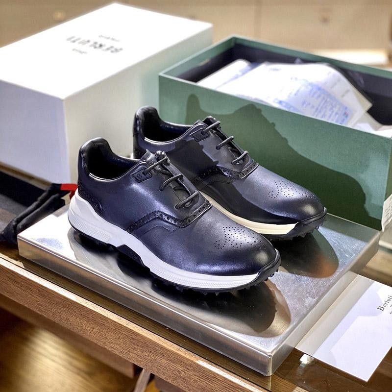 [Berluti Sneakers Replica] Swing Leather Golf Shoes ber85513