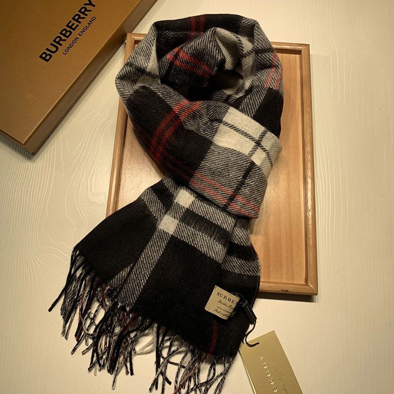 Very popular! Burberry replica reversible check cashmere scarf Bai61832
