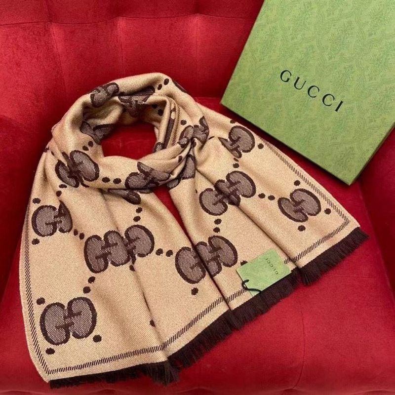 21AW New Arrival Gucci GG Wool Replica Glitter Jacquard Scarf/Muffler guc66310 21AW New Arrival Gucci GG Wool Replica Glitter Jacquard Scarf/Muffler guc66310