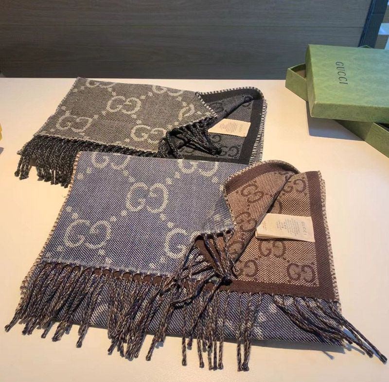 Rare Gucci wool scarf jacquard replica guz87332 Rare Gucci wool scarf jacquard replica guz87332