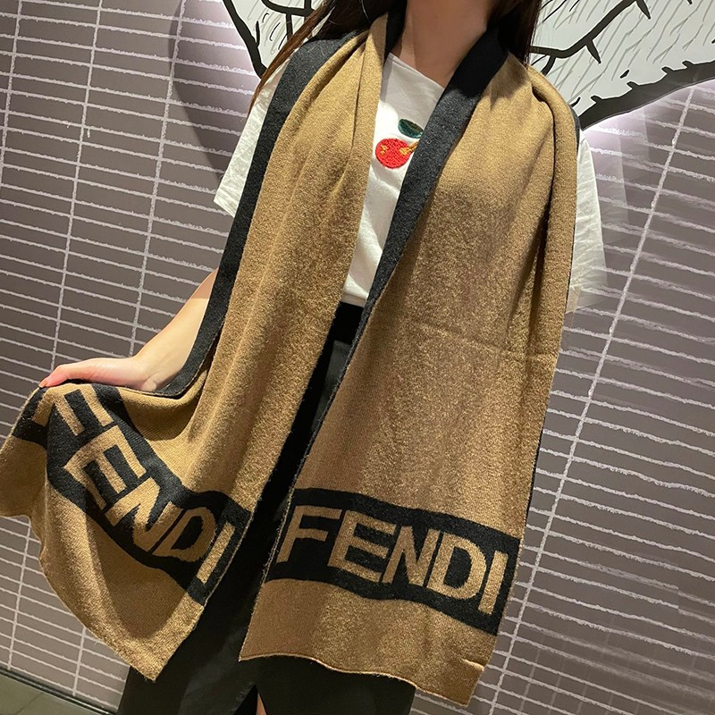 Rare Fendi Scarf Imitation Wool Intarsia Tassel Scarf fei09369 Rare Fendi Scarf Imitation Wool Intarsia Tassel Scarf fei09369