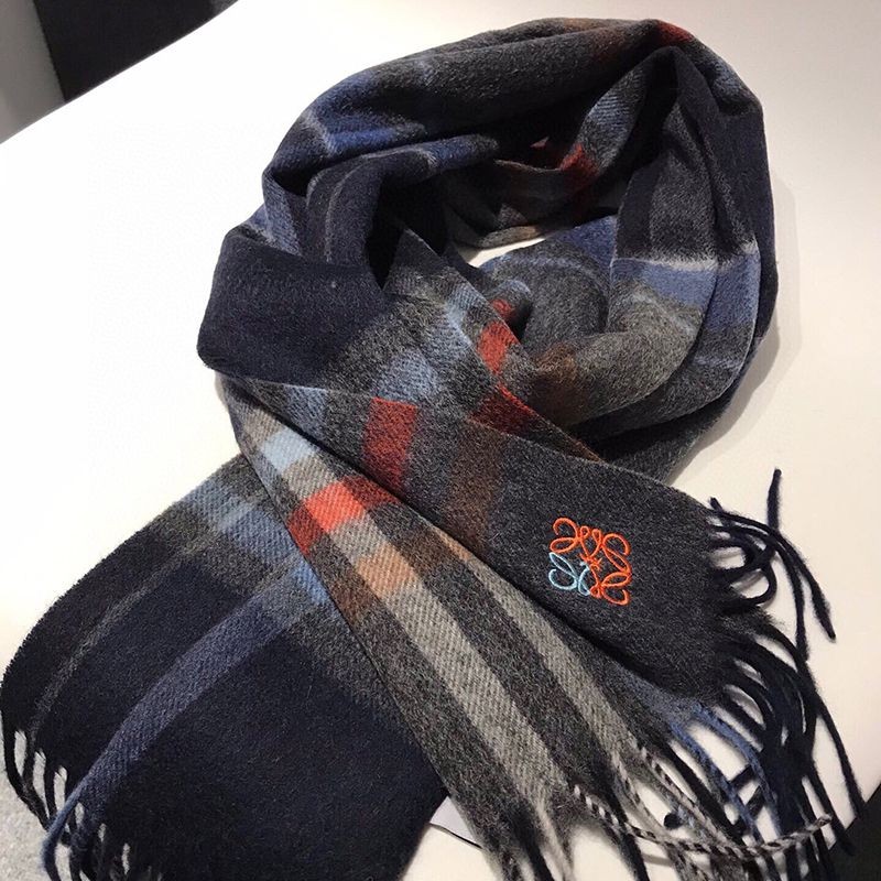 Loewe Check Scarf Not Available in Japan Replica (Cashmere) lor45946