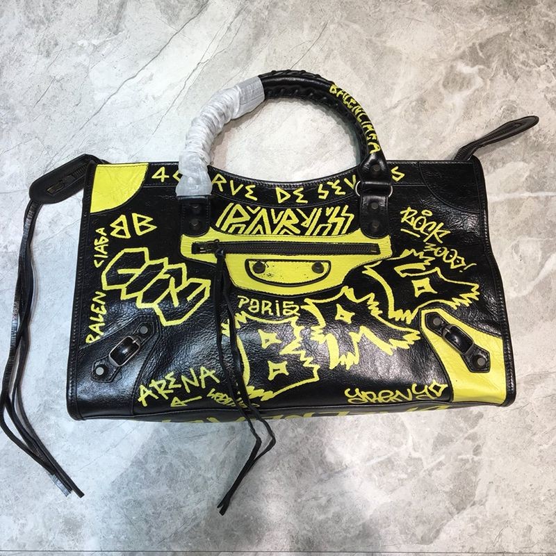 Balenciaga City M Handbag Replica Graffiti Classic bad62919