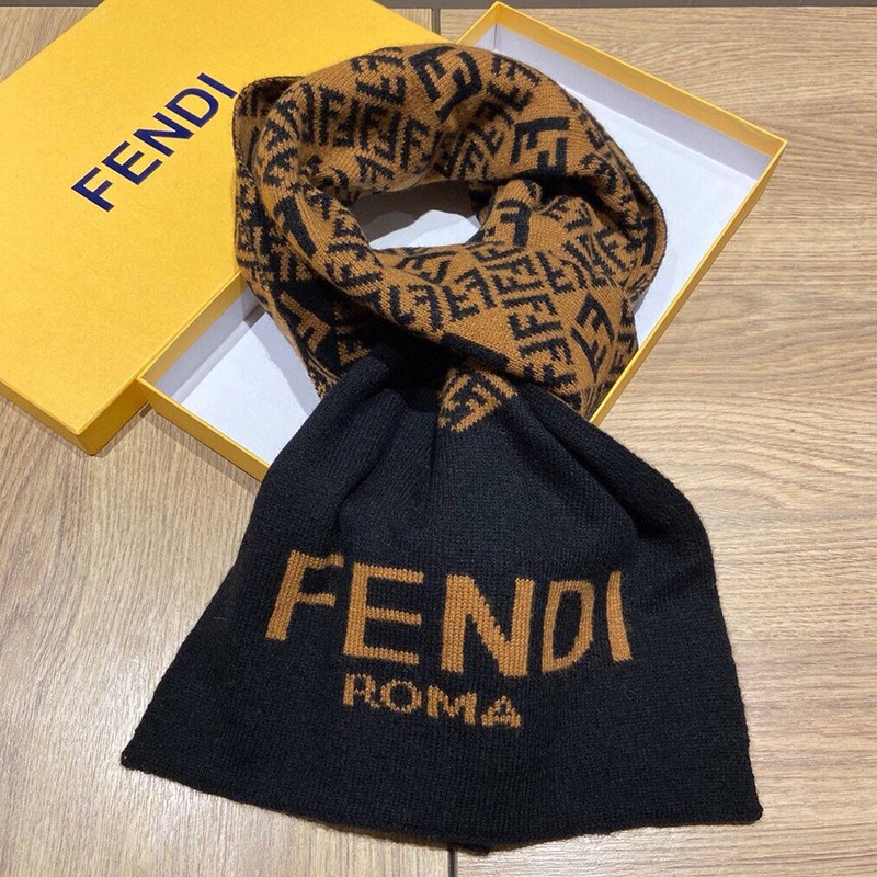 ☆Super popular☆Fendi scarf imitation wool intarsia scarf with tassels fem76646