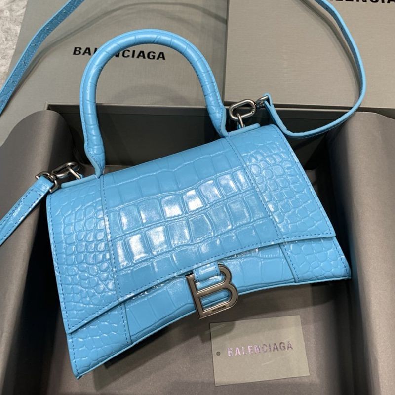 No. 1 in cumulative sales! Balenciaga Crocodile Embossed *HOURGLASS Fake Handle Bag ban33405