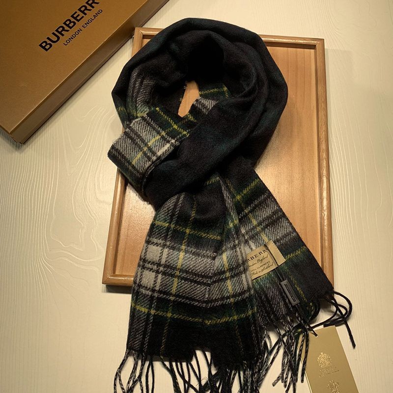 Free shipping Burberry reversible check cashmere scarf replica Bah16936