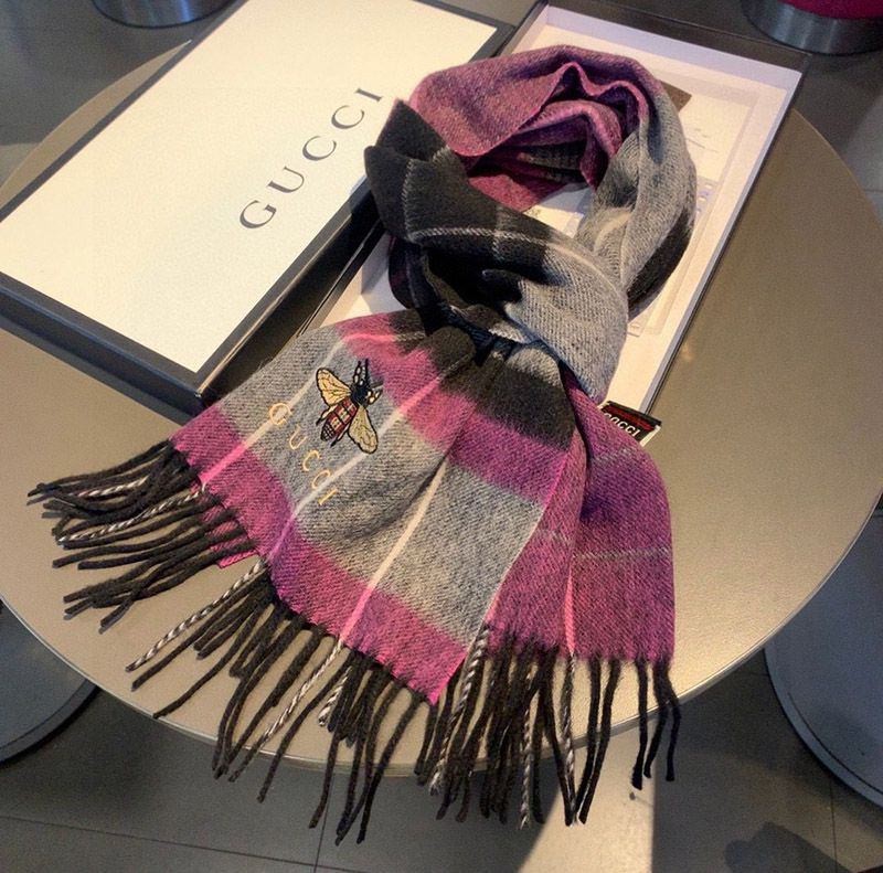 Eye-catching color Gucci unisex! GG mark stripe super copy wool scarf guc32886 Eye-catching color Gucci unisex! GG mark stripe super copy wool scarf guc32886