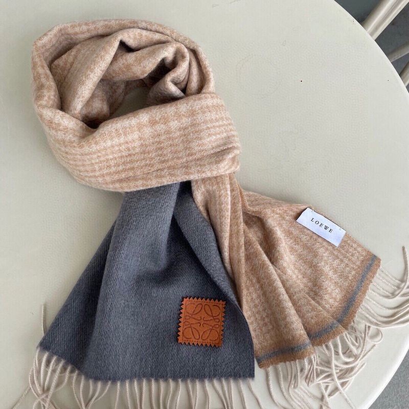 New Loewe Check Scarf Replica (Cashmere) lod88517