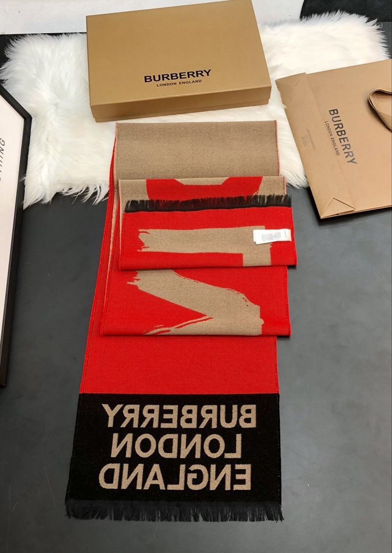 Burberry Replica Reversible Logo Jacquard Cashmere Scarf Bab82283 - Sold Out