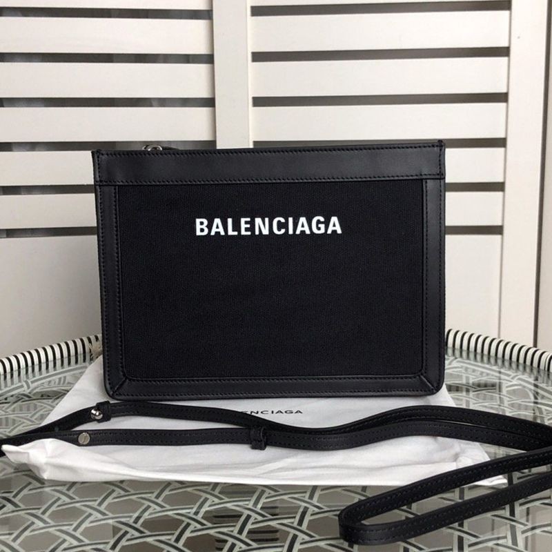 Want it? Super limited edition? Balenciaga Navy Pochette M fake shoulder bag clutch 339937AQ37N1000