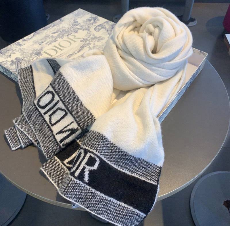 New color ☆ Rare Dior scarf copy CD ICON D-WHITE scarf muffler deh39528 New color ☆ Rare Dior scarf copy CD ICON D-WHITE scarf muffler deh39528