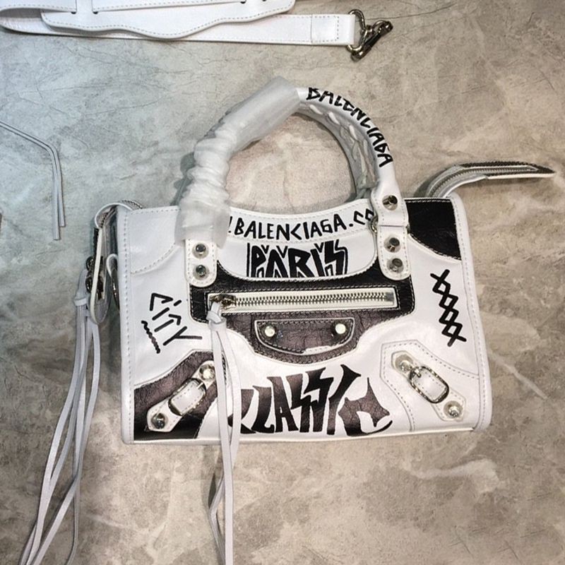 Rare Balenciaga City XS Replica Handbag Graffiti Classic bag40486
