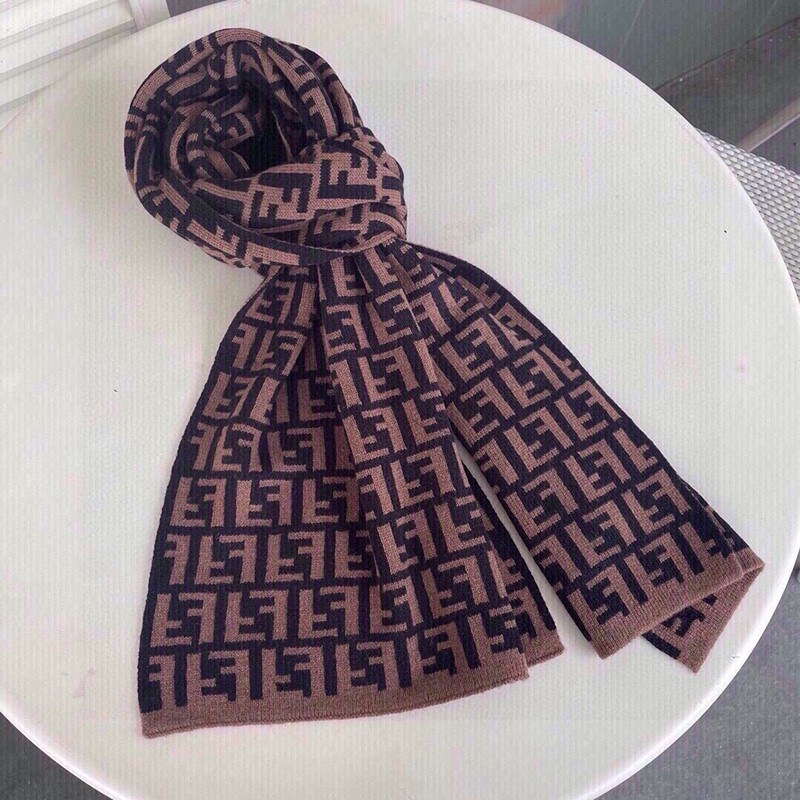 No.1 Popular Fendi Scarf Imitation Wool Intarsia Tassel Scarf Number64066