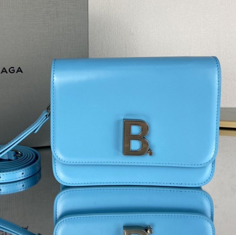 New for Spring [Balenciaga] Mini Crossbody Bag Replica Blue Leather baj63986