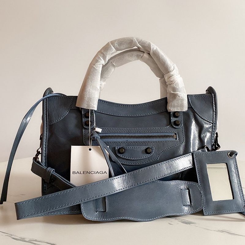 [Limited Edition] Balenciaga Classic City Bag Replica Grey Blue baa76411