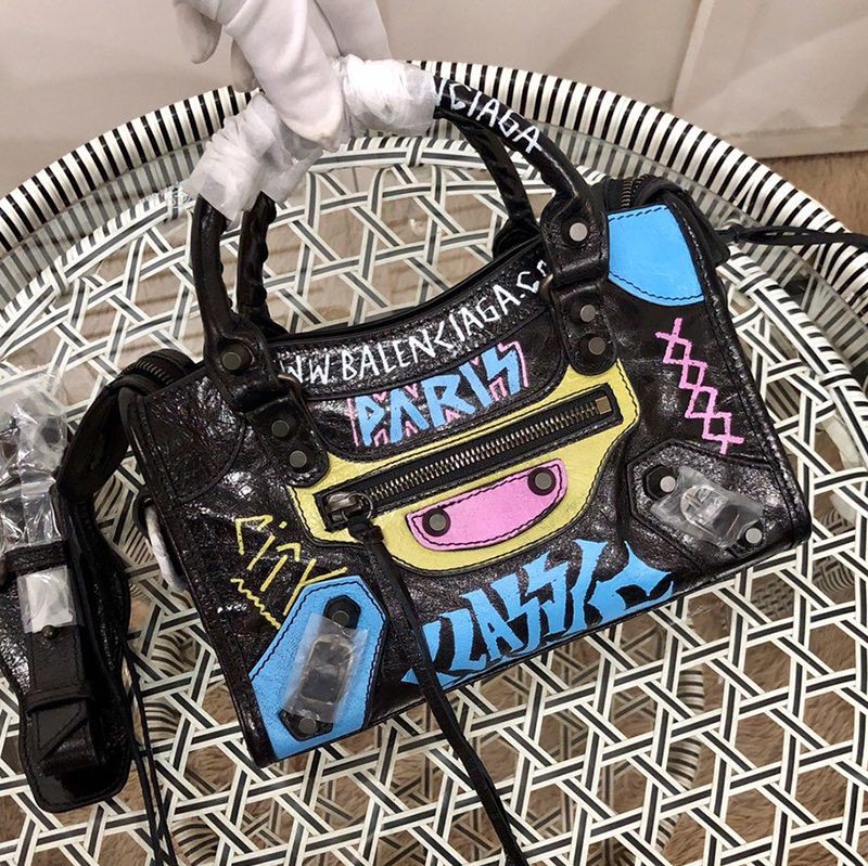 [Limited Color] Balenciaga Graffiti Classic Replica Mini City XS bae12724