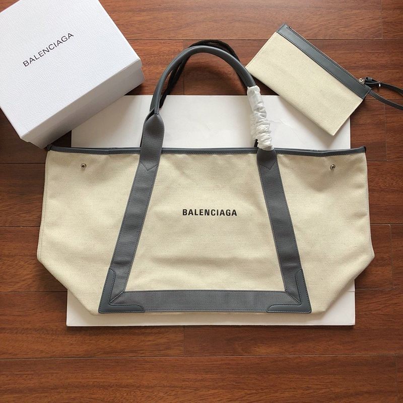 [Immediate Delivery] Balenciaga Replica Navy Cabas M Mother's Bag Grey baz25406
