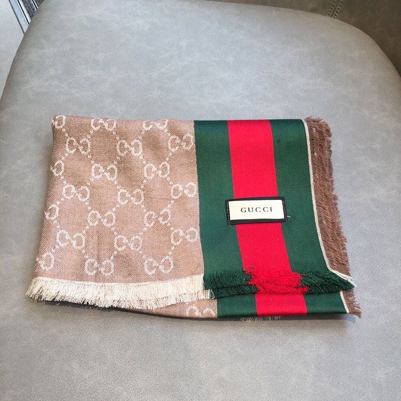 ☆Super popular☆Gucci GG jacquard wool scarf guk29233